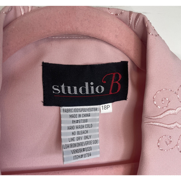 Vintage Women's Embroidered Blazer Size 18P Nautical Feminine Girly Eyelet Boho - Picture 10 of 10